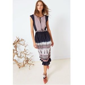 Ulla Johnson Loretta ombré dip dye ruffled midi dress